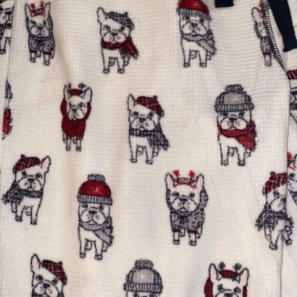🌸HP🌸 PJ Salvage Holiday French Bulldog Lounge Joggers/Pants! - Picture 10 of 11